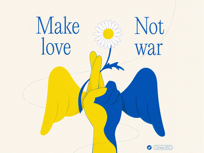Stand with Ukraine! branding design flat handsign illustration logo peace poster typography ukraine vector war