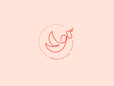 Unwritten Letter art brand branding clean design flat icon identity illustration illustrator lettering logo minimal type typography vector