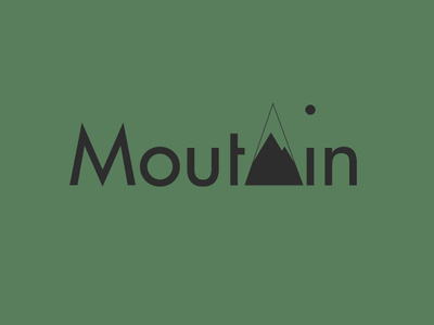 Mountain Typography branding clean lettering type typography vector