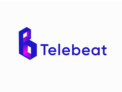 Telebeat Logo app brand branding design flat icon identity illustration illustrator logo minimal type typography vector web website