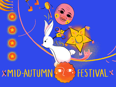 Mid -Autumn Fesstival clean design icon illustration ui ux web