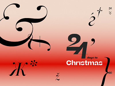 24 days to Christmas branding christmas clean design flat font font family glyphs icon number typography vector