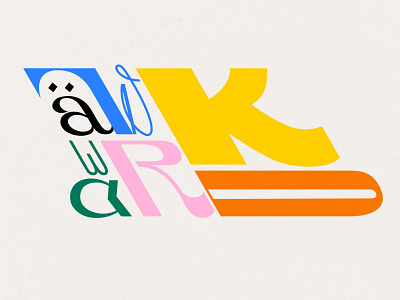 Awkward typography brand design flat icon illustration lettering minimal typography vector web