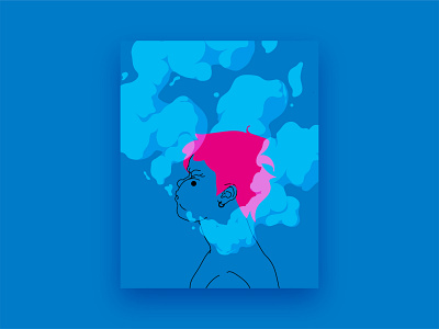 Drowning colors illustration