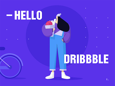 Hello Dribbble illustration