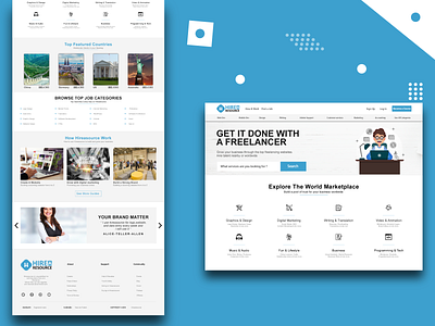 Hire A Resource Home Page Design