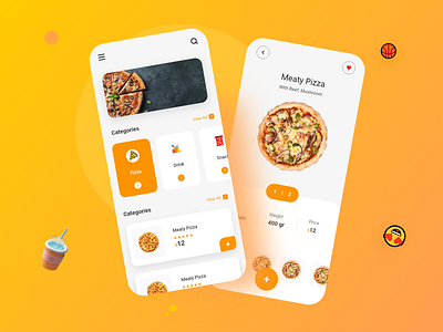 Online Pizza Order App Concept food app food app design food app ui food application food apps mobile mobile app mobile app design mobile app development mobile application mobile apps pizza pizza app design ui ux