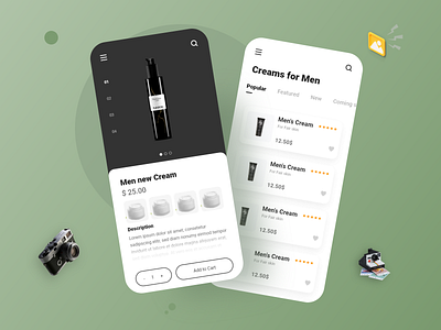 App Design Concept for Men Face Cream app app design branding design icon logo ui ui design uiux ux