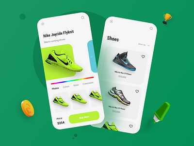 Nike Shoes Store App Design Concept android app app app design app design icon ui web ios guide app designers application nike ui ux