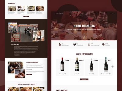 HAHN-RICKli Wine Website design animation branding design graphic design illustration logo ui ui design uiux ux web webdesign website website design websites