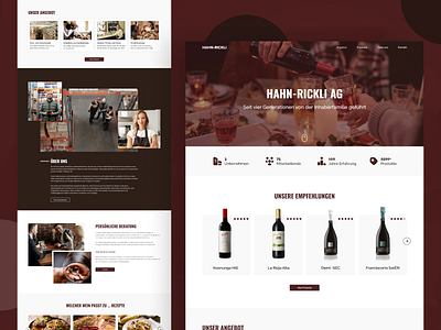 HAHN-RICKli Wine Website design