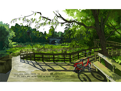 The Nature Center bike cleveland illustration nature shaker heights the nature center