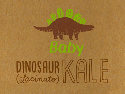 Baby dinosaur kale baby dinosaur food illustration kale laminate vegetables veggie