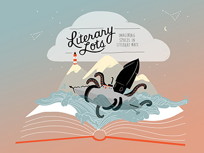 Literary Lots book illustration literary literary lots squid submarine