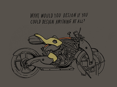 What would you design bike conference cusp illustration motorcycle sketch