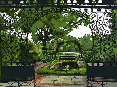 Cultural Gardens cleveland illustration