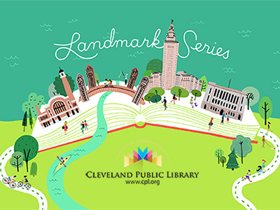 Cleveland Library Card cleveland illustration library library card