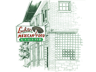 Luchita's Mexican Food building cleveland illustration luchita mexican restaurant sketch