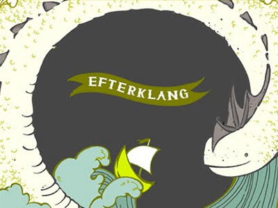 Efterklang gig poster concert efterklang illustration poster sea serpent