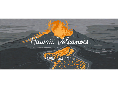 Hawaii Volcano drawing hawaii hawaii island hawaii volcano national park illustration island national park nature volcano