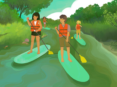 Adventure Camp at Devil's Lake activity adventure camp devils lake kids outdoors paddleboard stand up stand up paddleboard sup water wisconsin