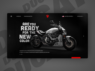Ducati Website Concept typography ui ui ux design