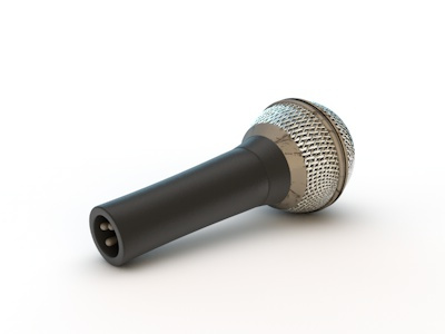 Micro 3d c4d cannon jack mesh metal micro shure m58