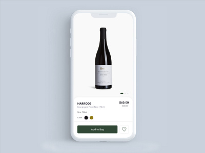 Harrods Wines PDP Concept app branding clean creative design design. typography ui ux website