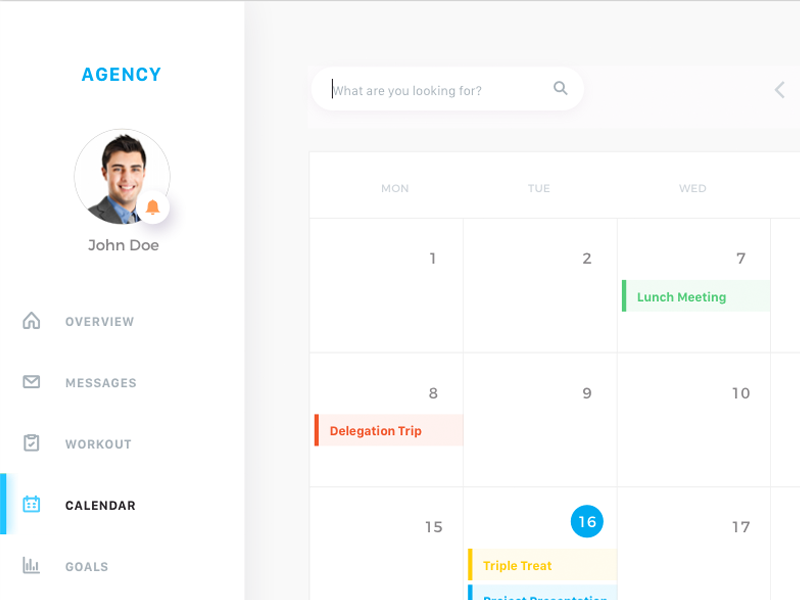 Calendar Design by Sayooj Manohar on Dribbble