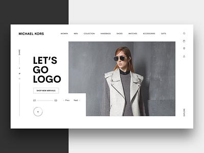 Michael Kors Redesign Concept branding clean creative design. fashion logo minimal typography ui ux website