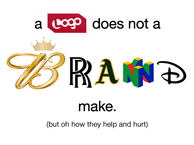 A Logo Does Not A Brand Make commentary logos satire