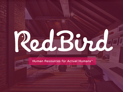 RedBird HR bird branding identity lettering logo parrot