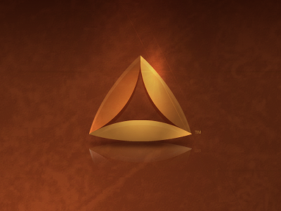 Alliance Lighting Study badge gloss lighting logo mark metal triangle