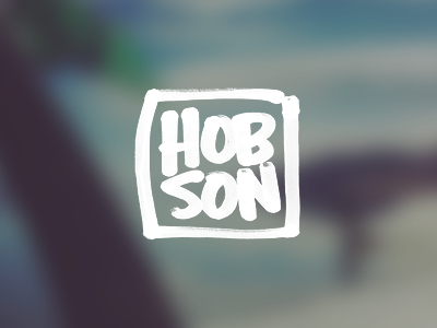 HOBSON® hand hand lettering logo marker painted typography