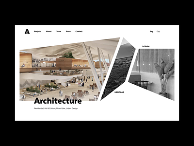 AA Architects — Homepage animation architecture homepage interaction landing layout minimalist minimalistic ui web web design webdesign website