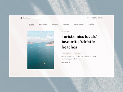 Holiday Guide — Blog animation blog branding experiences explore guide motion graphics summer travel travel guide ui ux vibes web web design