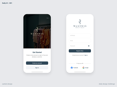 DailyUI Challenge 001