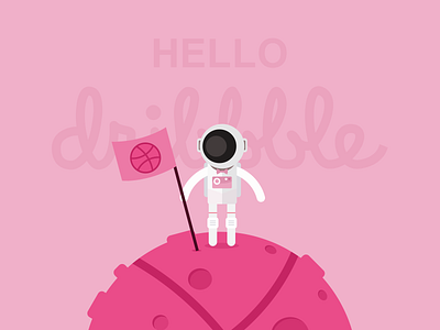 Hello Dribbble illustration