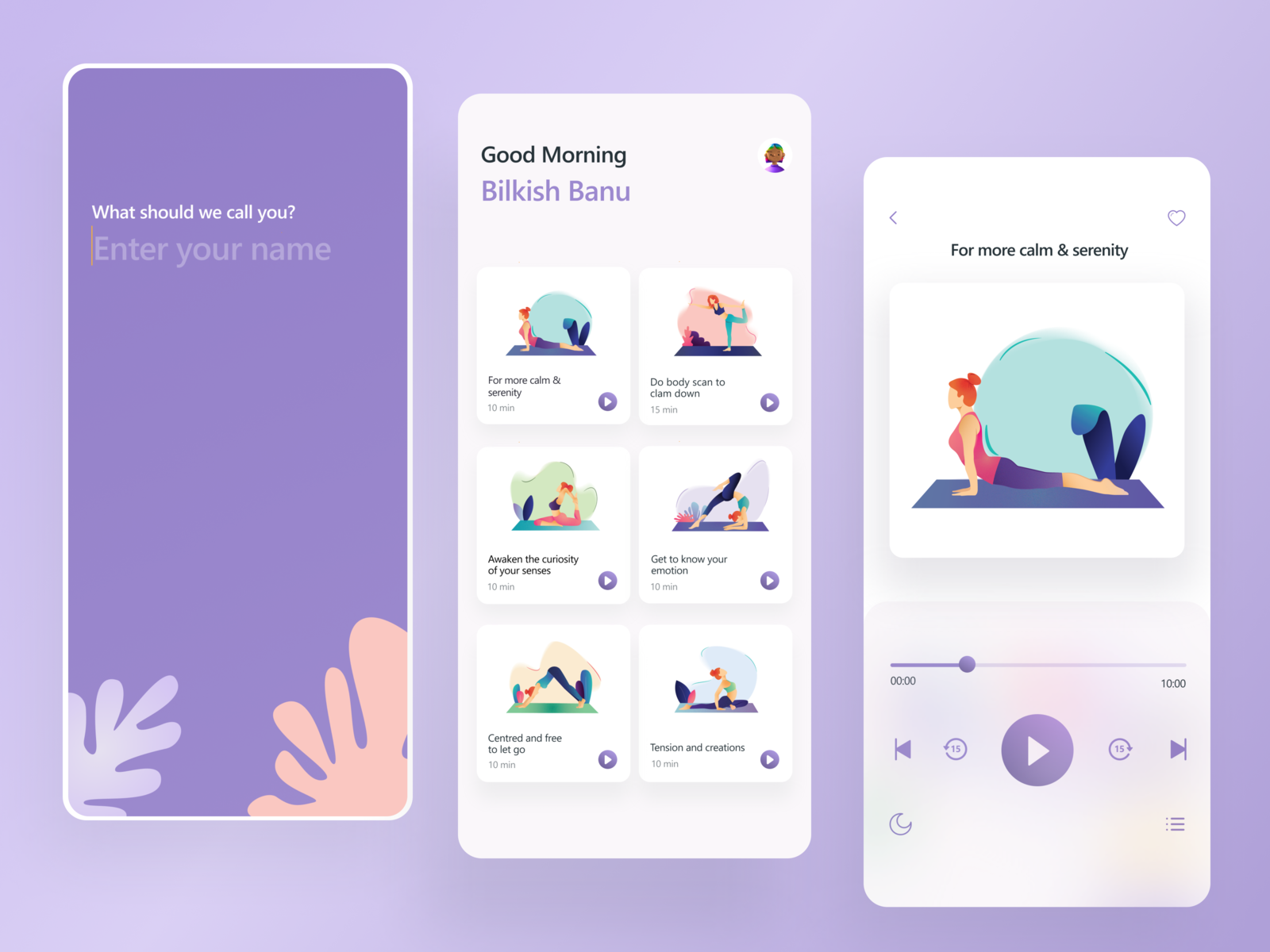 Yoga & Mindfullness App By Samia Mithila On Dribbble