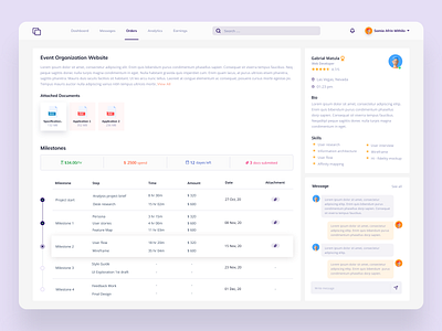 Client portal_project detail clean concept creative dashboard flat illustration simple typogaphy ui ux web