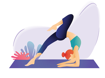 Poetic and contrasting yoga 2d character web illustration character design bright color chill relax vector design healthly life center illustrator sports new year 2019 women rest digital art yoga perdana meditation