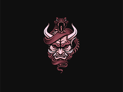 Oni Snake devil devil horns evil horns logo logodesign oni snake tattoo