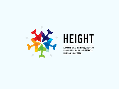 Height airplane aviation brand branding child color design fly height identity illustration logo logodesign logotype school sign vector