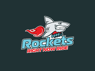 Rockets action brand branding design dynamic fire hobby identity identity design logo logodesign logotype logotypedesign rockets roller roller skate shark sport vector