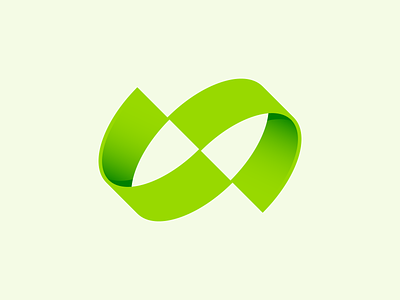 Recycling abstract art brand branding crypto design dynamic eco eternity green identity lines logo logo design logodesign logotype nft recycling ribbons