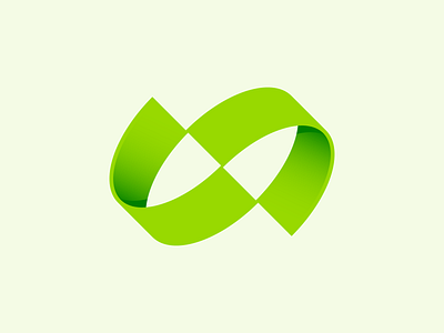 Recycling abstract art brand branding crypto design dynamic eco eternity green identity lines logo logo design logodesign logotype nft recycling ribbons