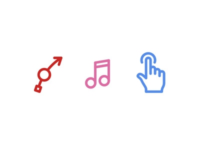 Icons for lecture animation audio icon illustration interaction interactivity lecture movement pictogram presentation sound