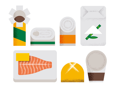 Food icons bread can cookie design flat icon illustration package packaging sugar texture vector