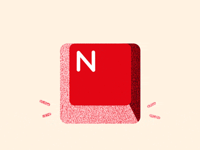 N is for Nostalgia animated animation graphics key letter motion texture type typeface typography vector