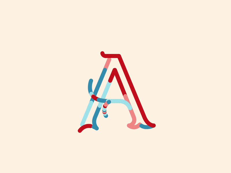 A is for Art animated animation flat graphics motion texture type typeface typography vector
